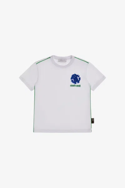 Roberto Cavalli Logo T-shirt In White