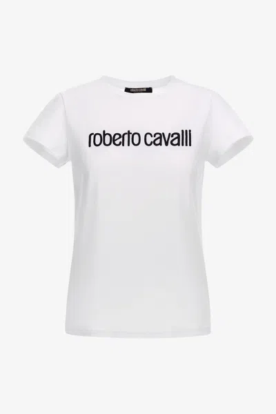Roberto Cavalli Logo-print T-shirt In White