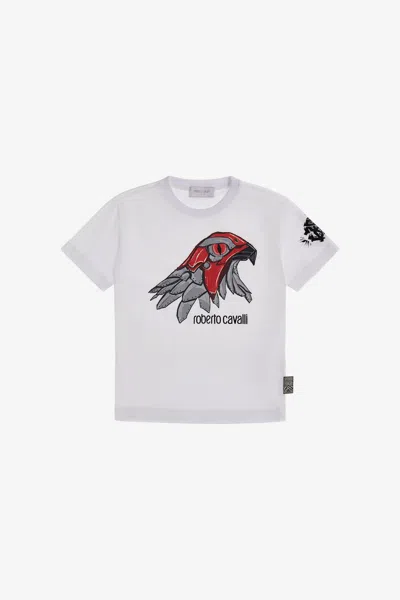 Roberto Cavalli Logo T-shirt In White