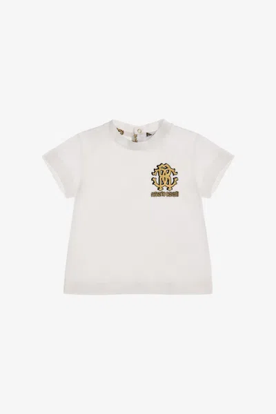Roberto Cavalli Logo T-shirt In White