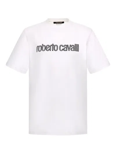 Roberto Cavalli Logo T-shirt In White