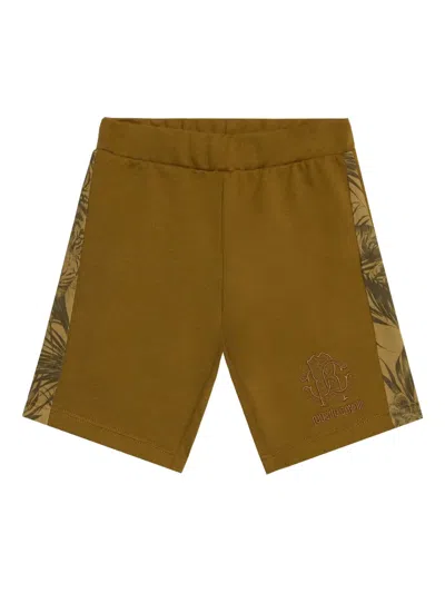Roberto Cavalli Babies' Logo-detail Shorts In Brown