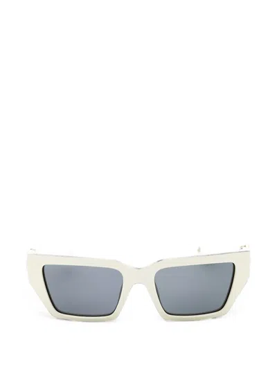 Roberto Cavalli Logo-detail Sunglasses In White