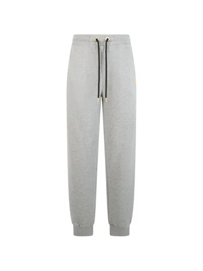 Roberto Cavalli Logo-embroidered Drawstring Track Pants In Gray