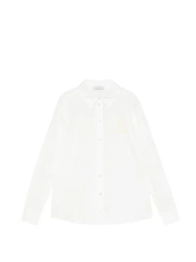 Roberto Cavalli Kids' Logo-embroidered Shirt In White