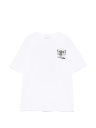 Roberto Cavalli Kids' Logo-patch T-shirt In White