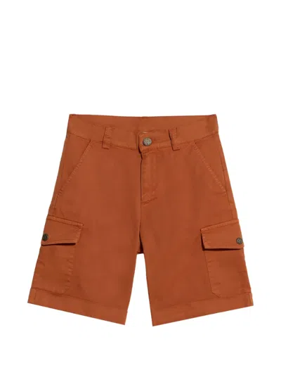 Roberto Cavalli Kids' Logo-plaque Cargo Shorts In White