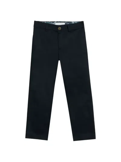 Roberto Cavalli Kids' Logo-plaque Cotton Trousers In Black