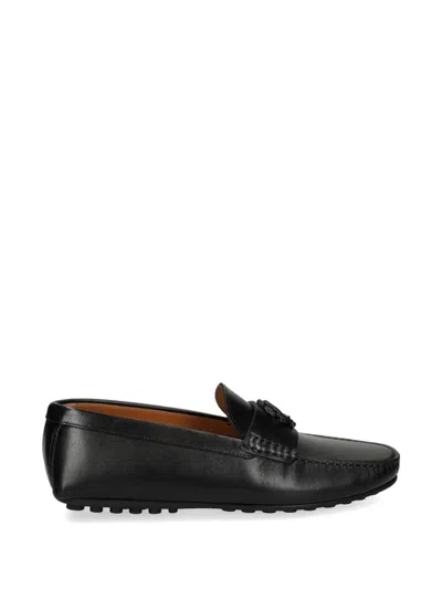 Roberto Cavalli Logo-plaque Loafers In Black
