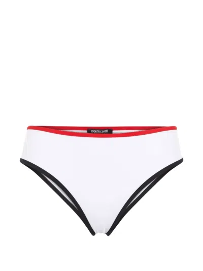 Roberto Cavalli Logo-print Bikini Briefs In Multi