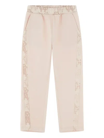 Roberto Cavalli Kids' Logo-print Cotton Track Pants In Neutral