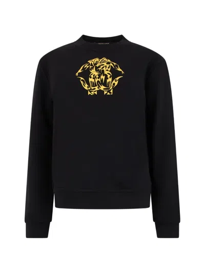 Roberto Cavalli Logo-print Sweatshirt In Blue
