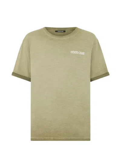 Roberto Cavalli Logo-print T-shirt In Green