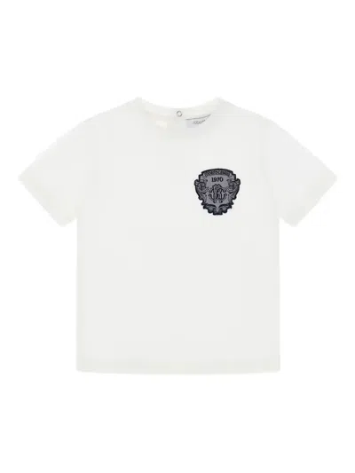 Roberto Cavalli Babies' Logo-print T-shirt In White