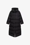 Roberto Cavalli Long Down Puffer Coat In Black