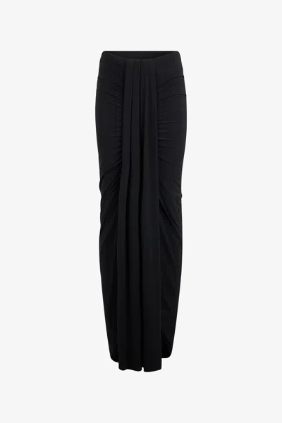 Roberto Cavalli Long Draped Skirt In Black