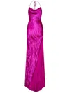 Roberto Cavalli Langes Kleid Aus Knitterseide