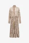 Roberto Cavalli Long Dress With All-over Dappled Pattern