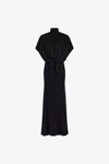 Roberto Cavalli Long Dress With Knot In Black