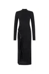 Roberto Cavalli Langes Kleid Mit Gerafftem Detail In Black
