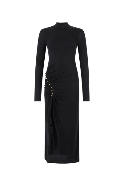 ROBERTO CAVALLI LONG DRESS WITH RUFFLE DETAIL