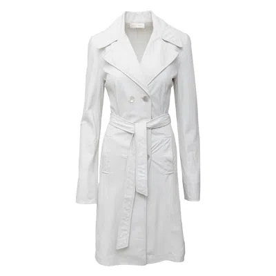 Pre-owned Roberto Cavalli Long Leather Jacket - '00s In Gray