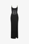 Roberto Cavalli Long See-through Dress In Black