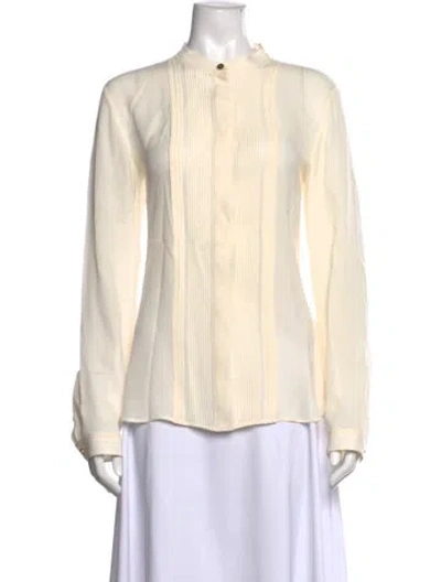Pre-owned Roberto Cavalli Long Sleeve Blouse In Neutral