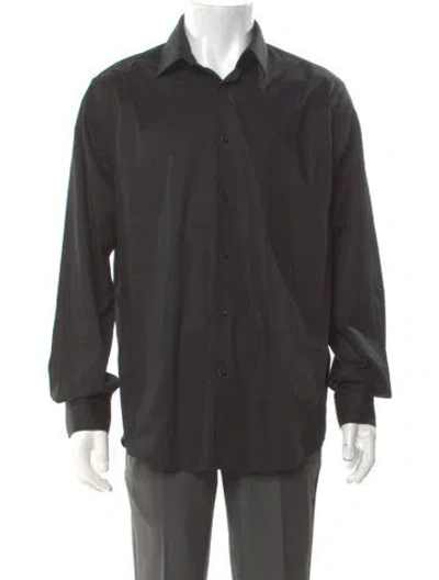 Pre-owned Roberto Cavalli Long Sleeve Dress Shirt In Black