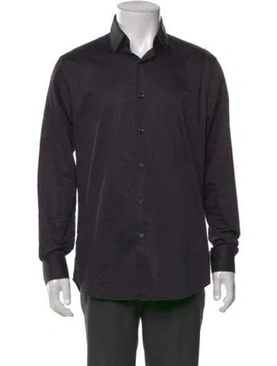 Pre-owned Roberto Cavalli Long Sleeve Dress Shirt In Black