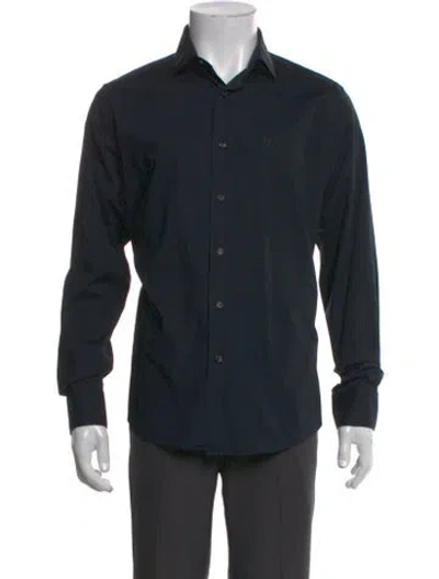 Pre-owned Roberto Cavalli Long Sleeve Dress Shirt In Black