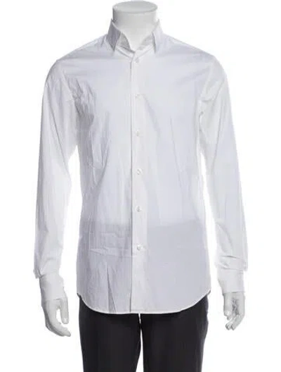 Pre-owned Roberto Cavalli Long Sleeve Dress Shirt In White