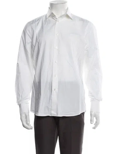 Pre-owned Roberto Cavalli Long Sleeve Dress Shirt In White