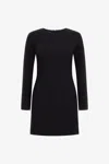 Roberto Cavalli Long-sleeve Dress With Rc In Black