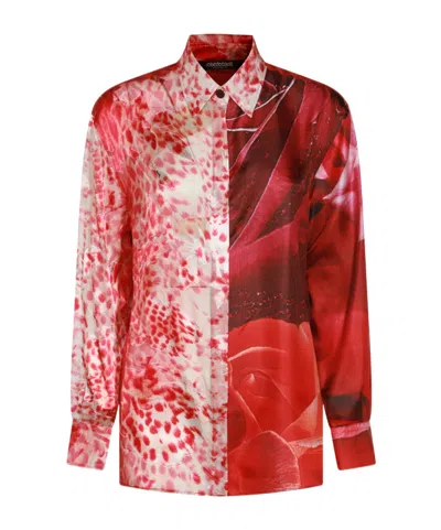 ROBERTO CAVALLI ROBERTO CAVALLI MIX-PRINTED LONG SLEEVED SHIRT