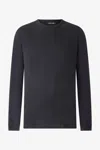Roberto Cavalli Long-sleeved T-shirt With Monogram Rc In Black