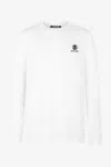 Roberto Cavalli Long-sleeved T-shirt With Monogram Rc In White