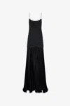 Roberto Cavalli Maxikleid Aus Seide Mit Knitteroptik In Black