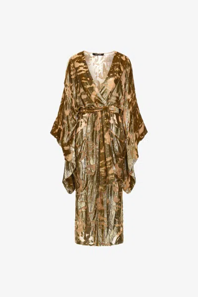 Roberto Cavalli Long Velvet Devore Gown