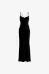 Shop Roberto Cavalli Velvet Slip Dress In Black