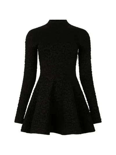 Roberto Cavalli Long-sleeve Mini Dress In Black