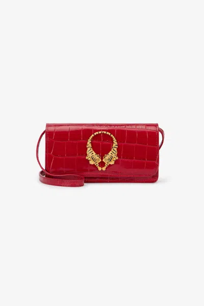 Roberto Cavalli Lookbook Mini In Leather In Red