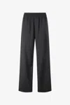 Roberto Cavalli Elasticated-waist Virgin-wool Trousers In Black