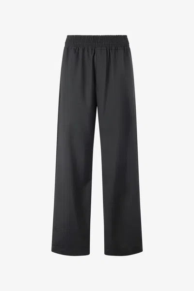 Roberto Cavalli Loose Virgin Wool Pants In Black