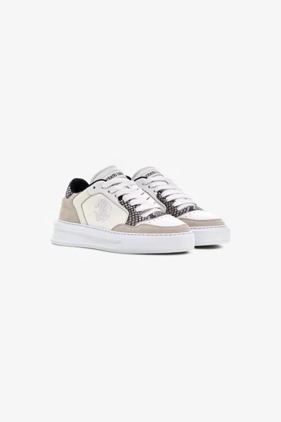 Roberto Cavalli Low-top Sneakers In White/gray