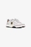 Roberto Cavalli Low-top Sneakers In Bianco/nero/st.giag