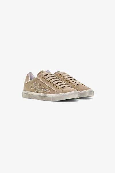Roberto Cavalli Low-top Sneakers In Light Brown