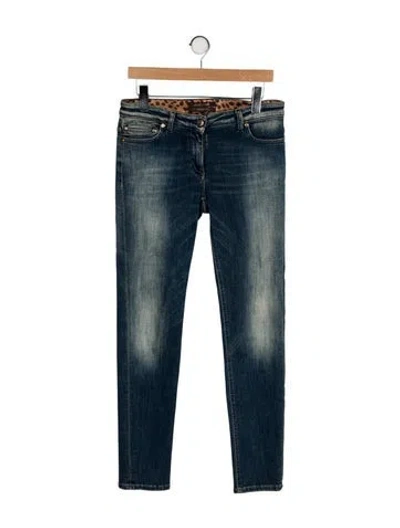 Pre-owned Roberto Cavalli Low-rise Skinny Leg Jeans In Blue