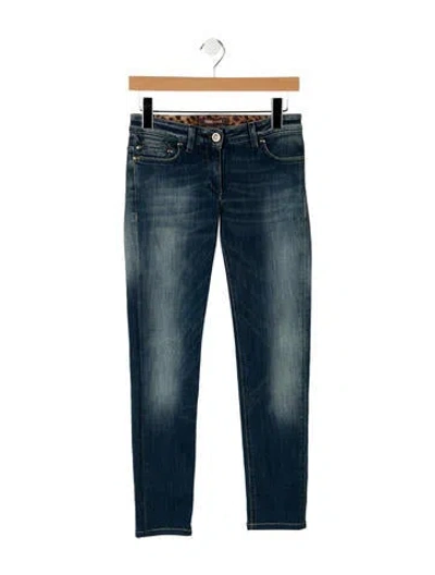 Pre-owned Roberto Cavalli Low-rise Skinny Leg Jeans In Blue