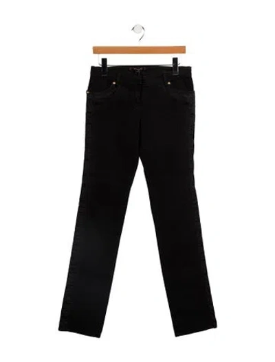 Pre-owned Roberto Cavalli Low-rise Straight Leg Jeans In Black